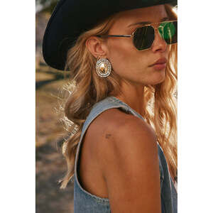 12th Tribe Bailey Gold and Silver Statement Earrings Size O/SO/S